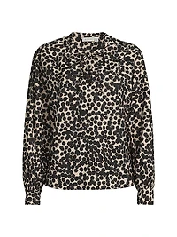 Bonitai Animal Print Blouse