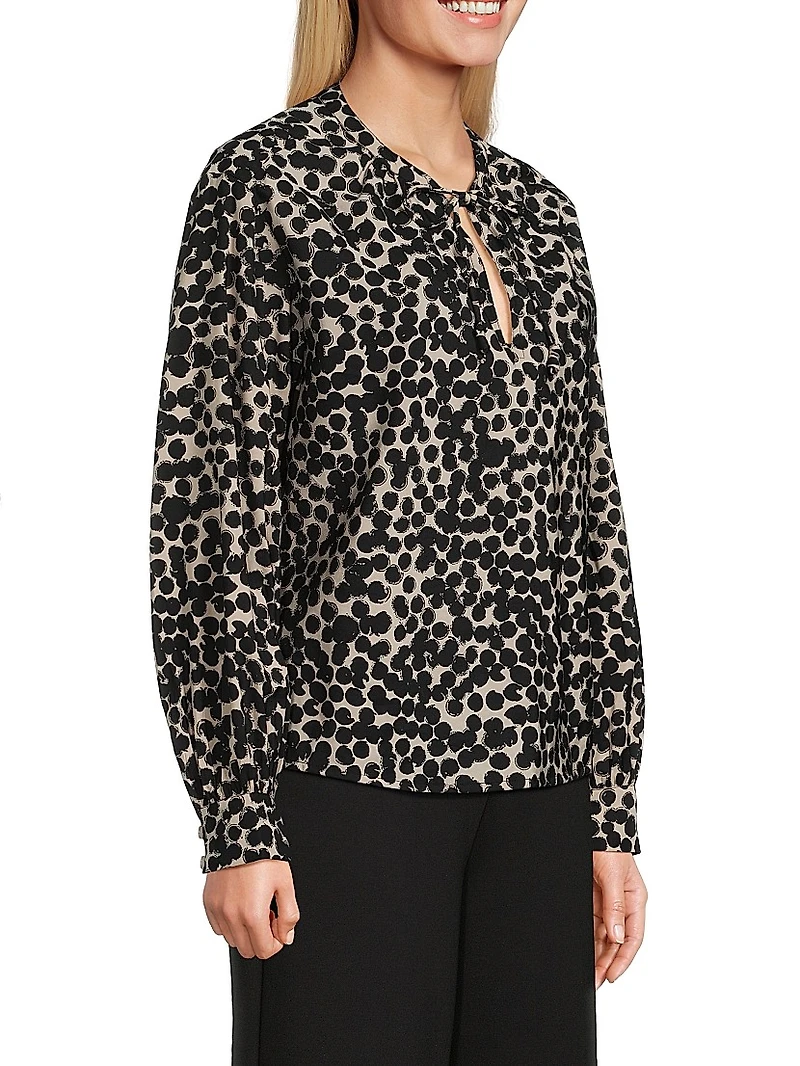 Bonitai Animal Print Blouse