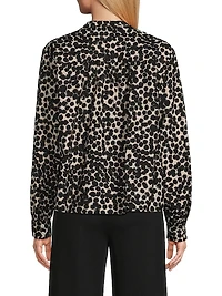 Bonitai Animal Print Blouse