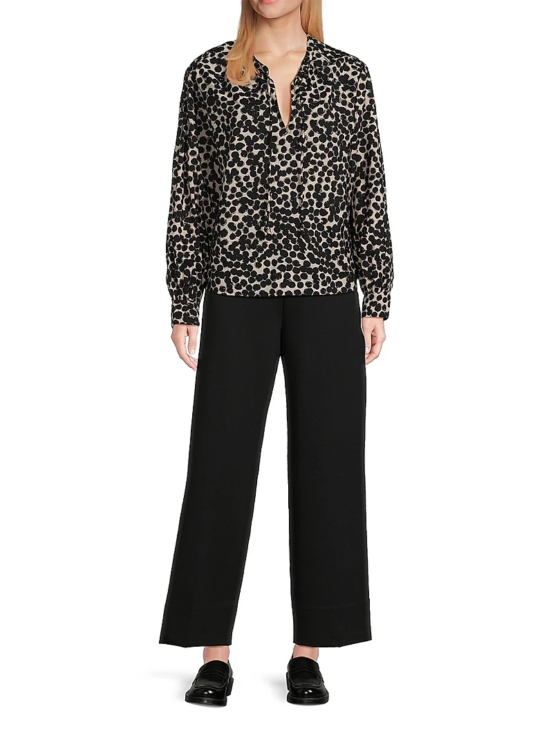 Bonitai Animal Print Blouse