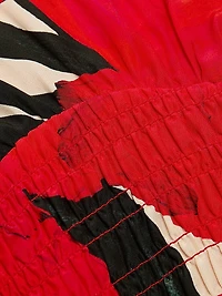 Elle Smocked Cotton-Silk Crop Top