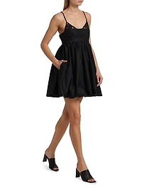Alexa Lace-Trimmed Bubble Minidress