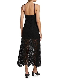 Crochet Halterneck Midi-Dress