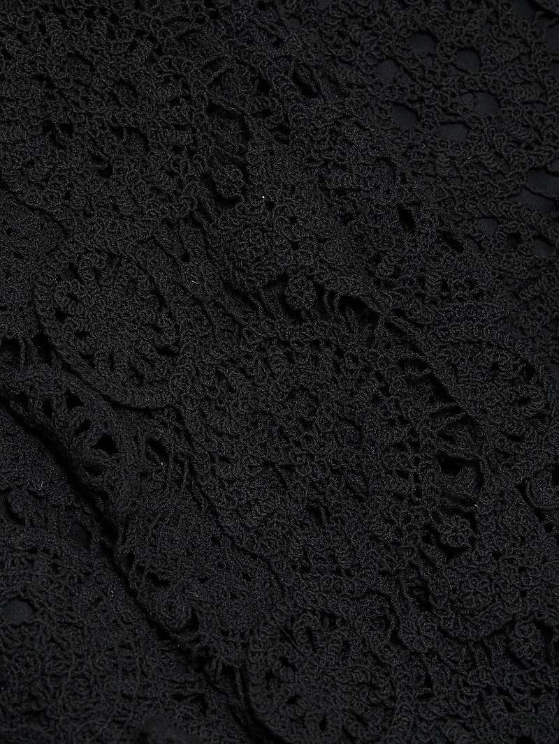 Crochet Halterneck Midi-Dress