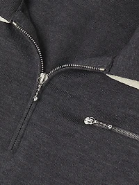 Wool Knit Relaxed-Fit Polo Sweater