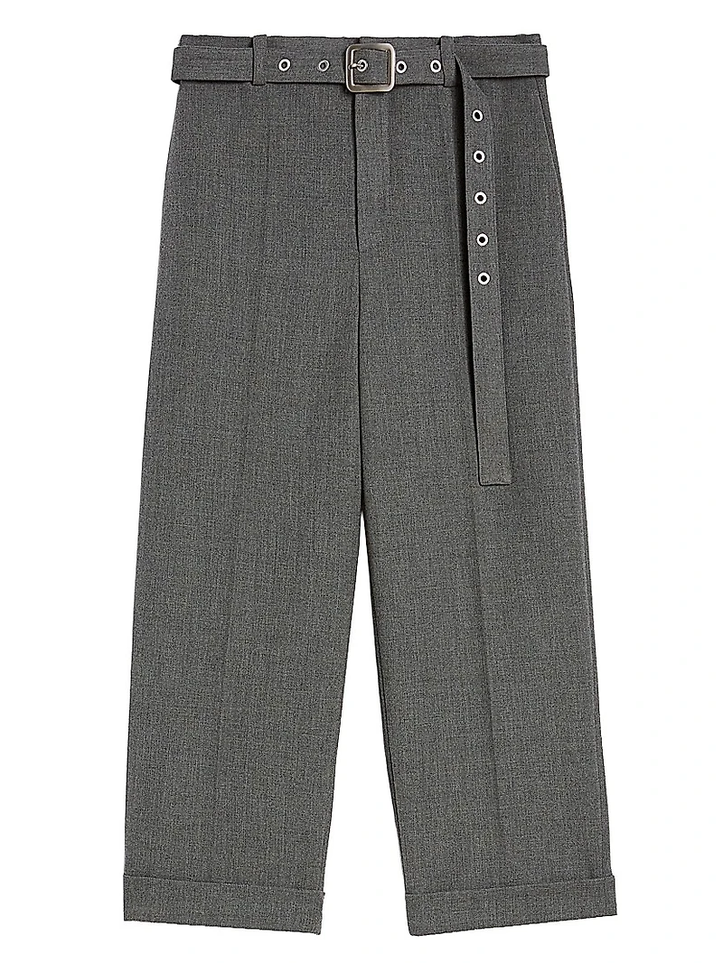 Belted Wool Trousers
