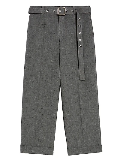 Belted Wool Trousers