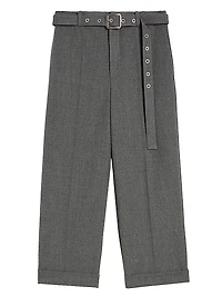 Belted Wool Trousers