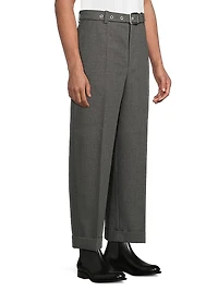 Belted Wool Trousers