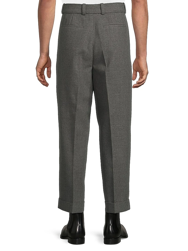 Belted Wool Trousers