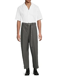 Belted Wool Trousers