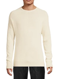 Seamless Virgin Wool-Cashmere Crewneck Sweater