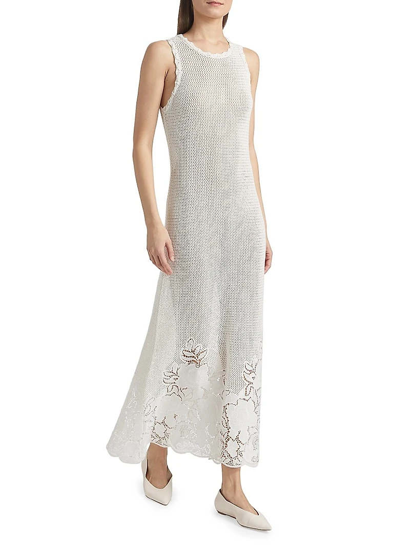 Crochet Cotton Midi-Dress