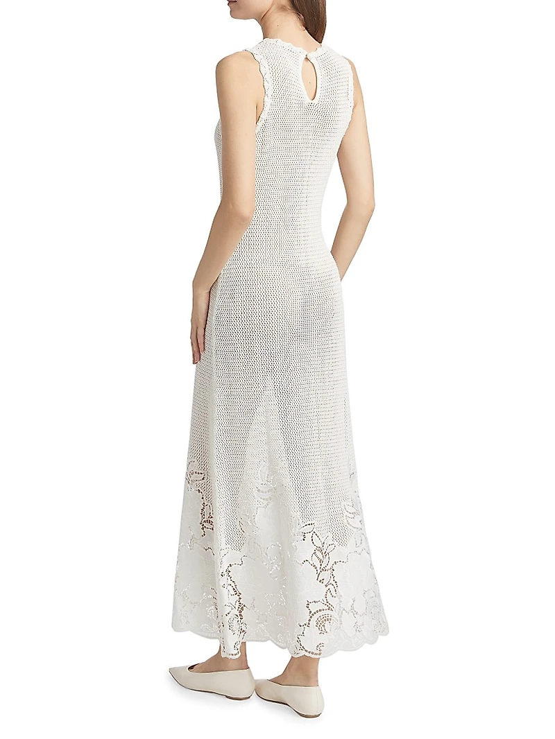 Crochet Cotton Midi-Dress