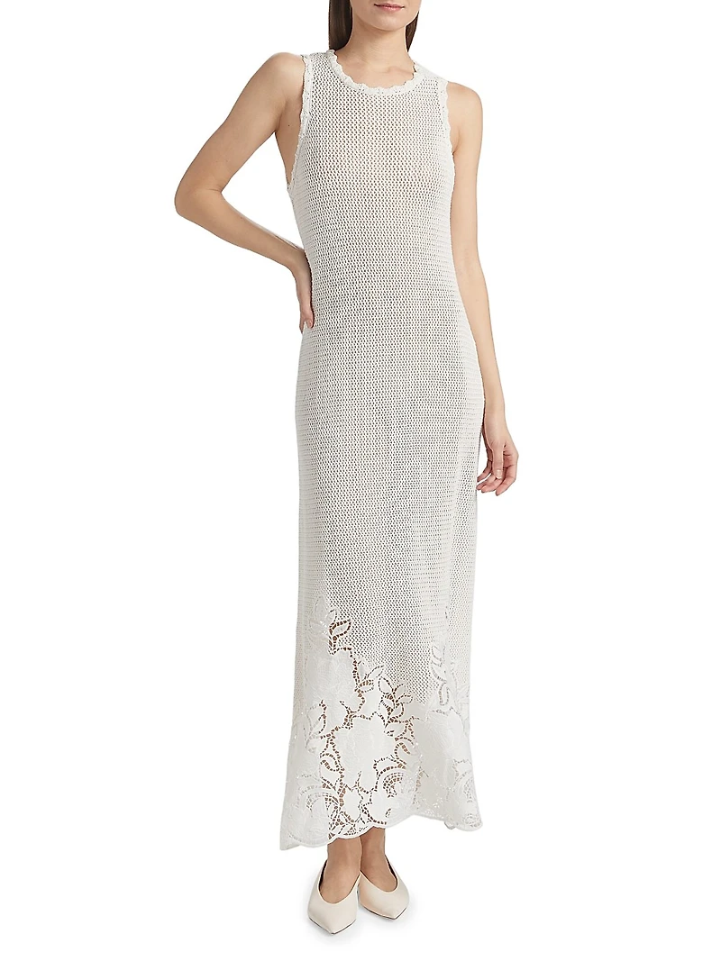 Crochet Cotton Midi-Dress