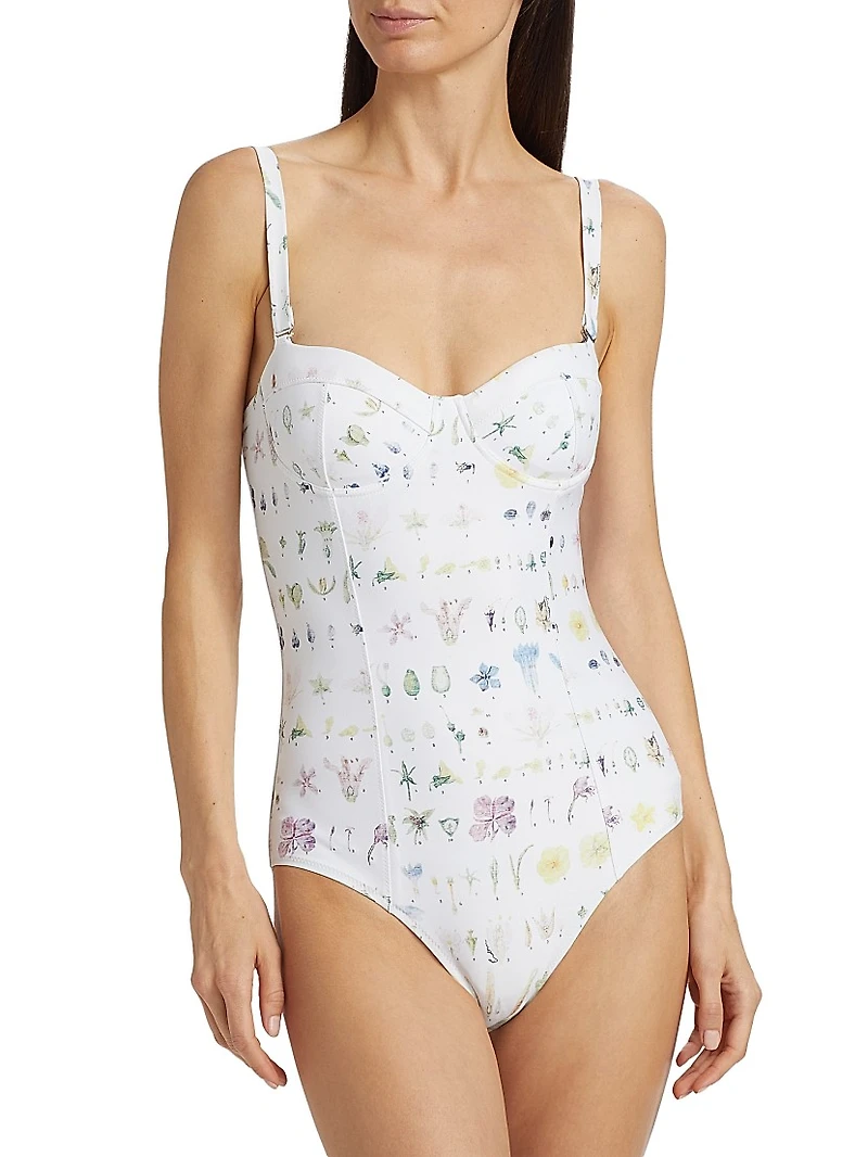 Botanical Molded One-Piece Swimsuit