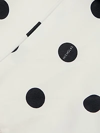 Apaline Polka Dot Cotton Bubble-Hem Minidress