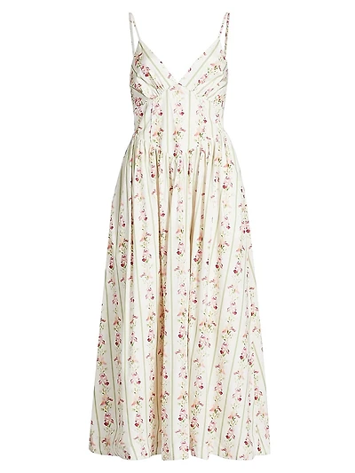 Becker Floral Princess Waist Midi-Dress