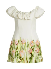 Uma Ruffled Off-The-Shoulder Minidress