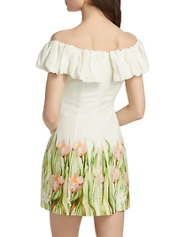 Uma Ruffled Off-The-Shoulder Minidress