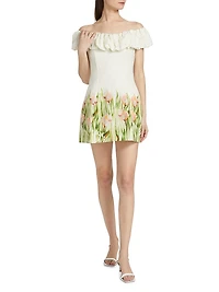 Uma Ruffled Off-The-Shoulder Minidress