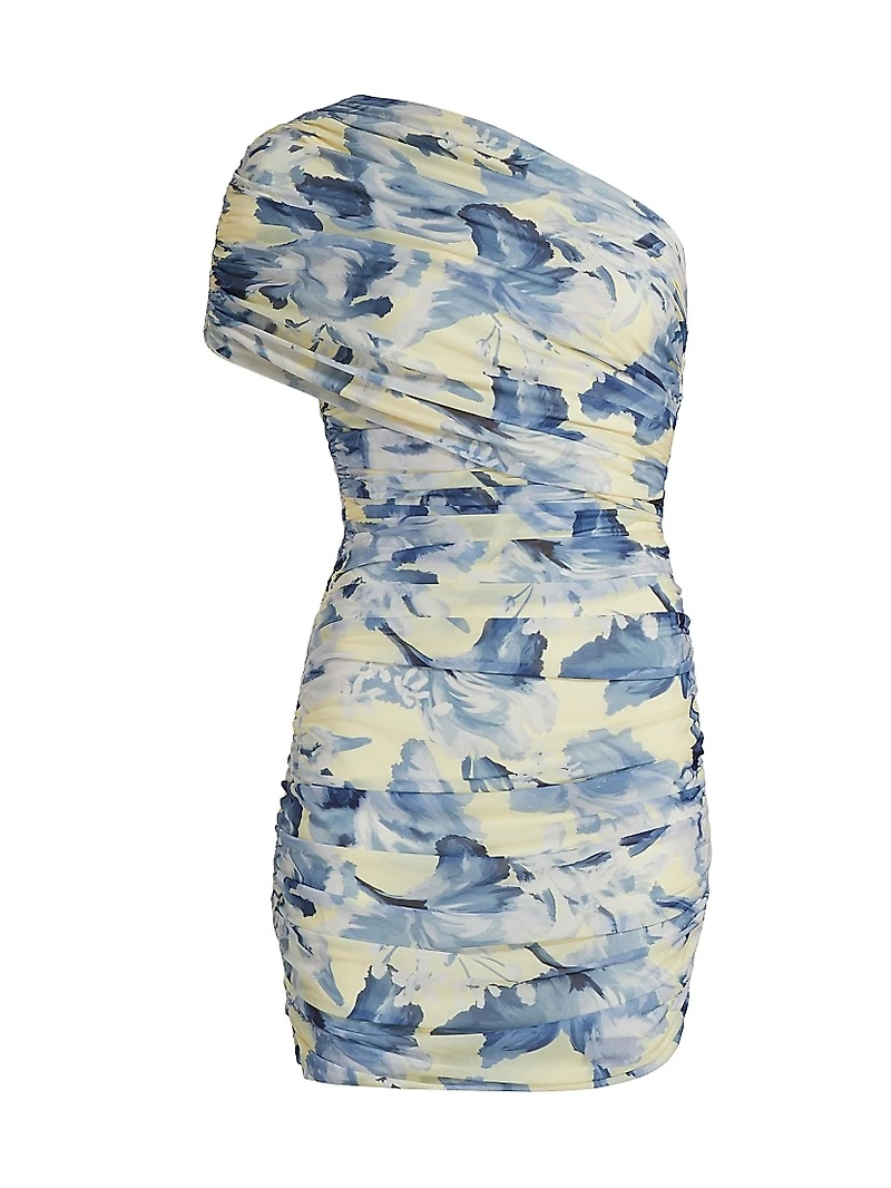 Danai Floral One-Shoulder Minidress