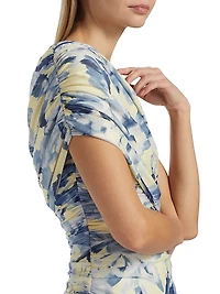 Danai Floral One-Shoulder Minidress