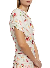 Gaia Floral One-Shoulder Maxi Dress