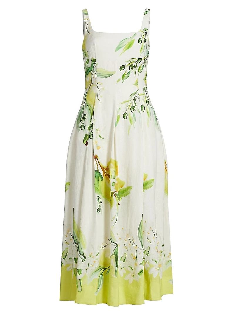 Alexandra Floral Panelled Midi-Dress