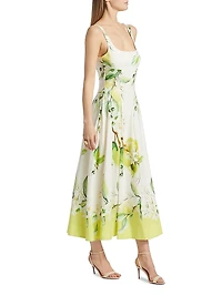 Alexandra Floral Panelled Midi-Dress