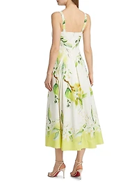 Alexandra Floral Panelled Midi-Dress