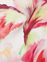 Kyra Floral Belted Strapless Fit & Flare Midi-Dress