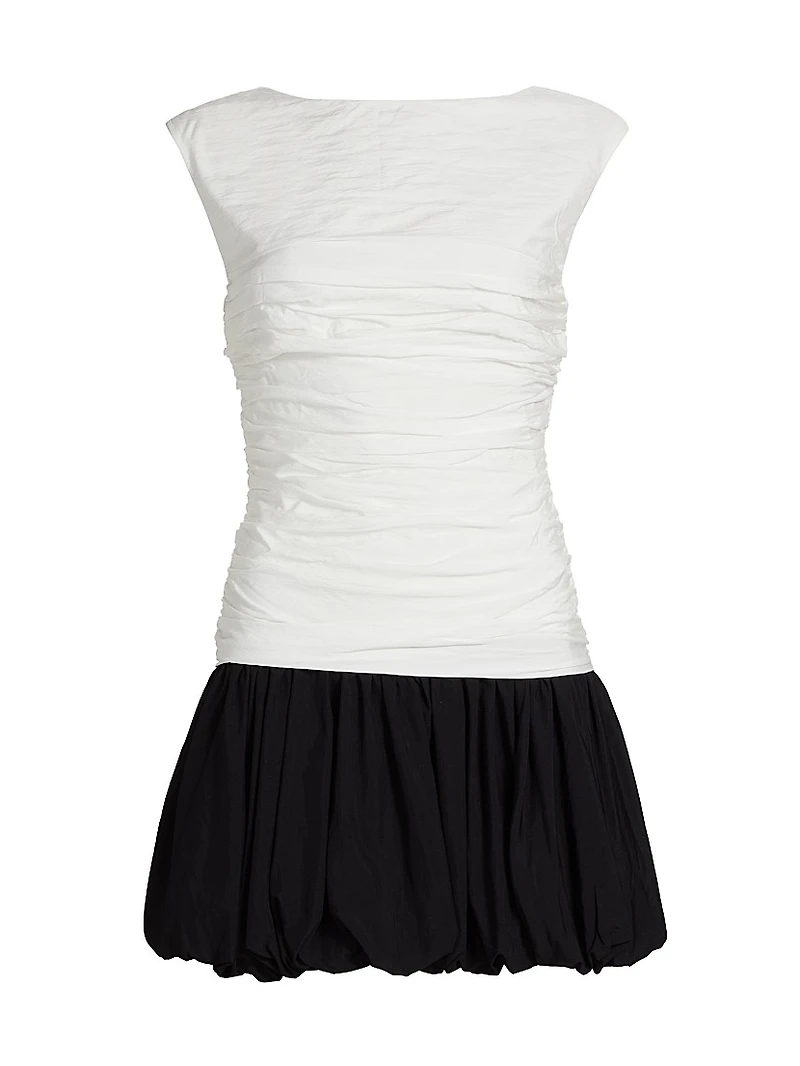 Magda Colorblocked Ruched Minidress