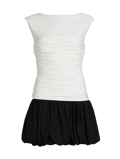 Magda Colorblocked Ruched Minidress