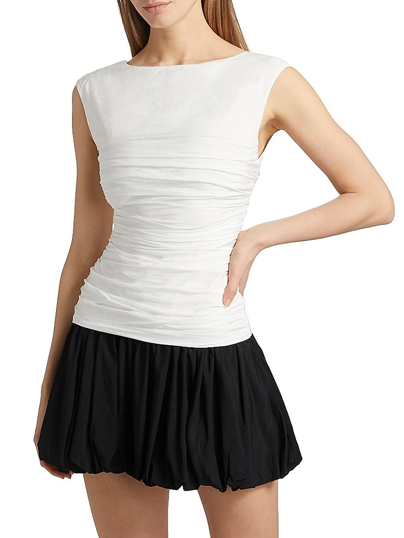 Magda Colorblocked Ruched Minidress