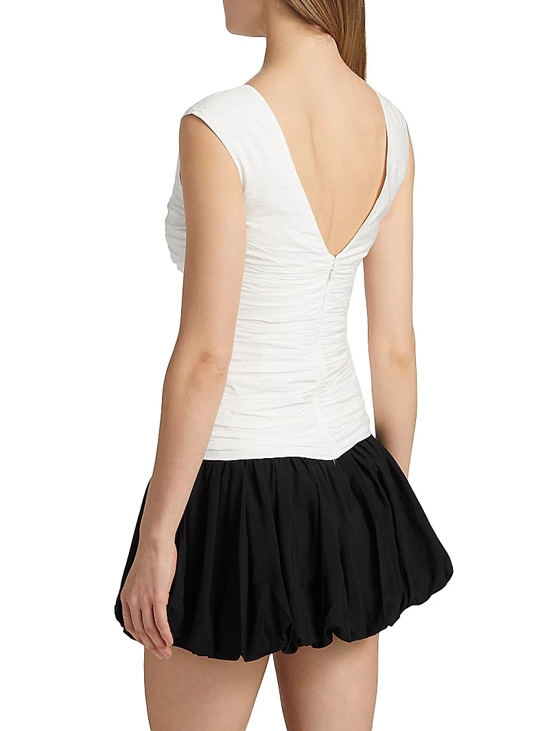 Magda Colorblocked Ruched Minidress