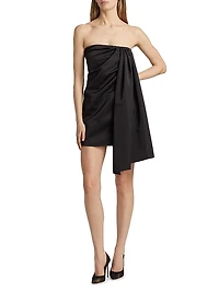 Isla Heavy Satin Drape Minidress