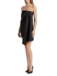 Isla Heavy Satin Drape Minidress