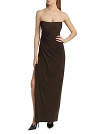 Patrice Matte Jersey Draped Dress