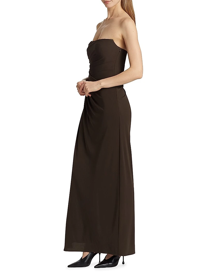 Patrice Matte Jersey Draped Dress