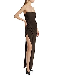Patrice Matte Jersey Draped Dress