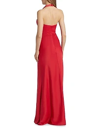 Marcheline Crêpe Halterneck Gown
