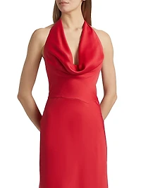 Marcheline Crêpe Halterneck Gown