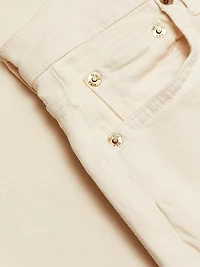 Stretch Mid-Rise Wide-Leg Crop Jeans