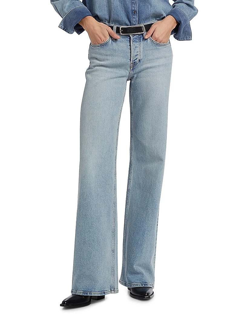Mid-Rise Wide-Leg Jeans