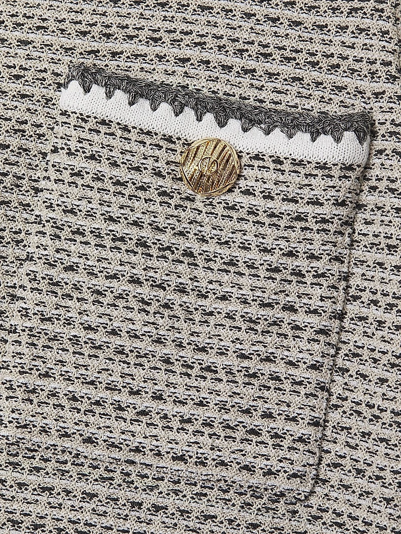 Tanya Foster x Ming Wang Tweed Boatneck Sheath Dress