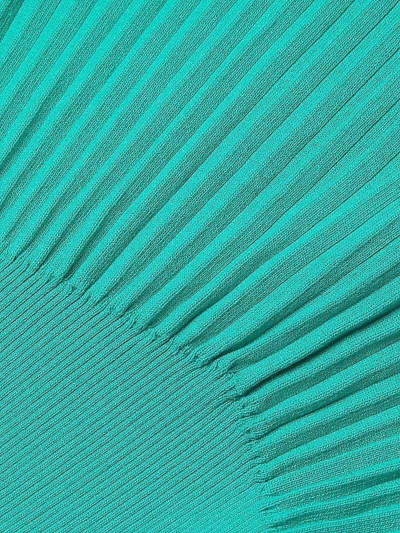 Tanya Foster x Ming Wang Sunburst Rib-Knit Minidress