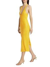 Sloan Beaded Halterneck Midi Dress