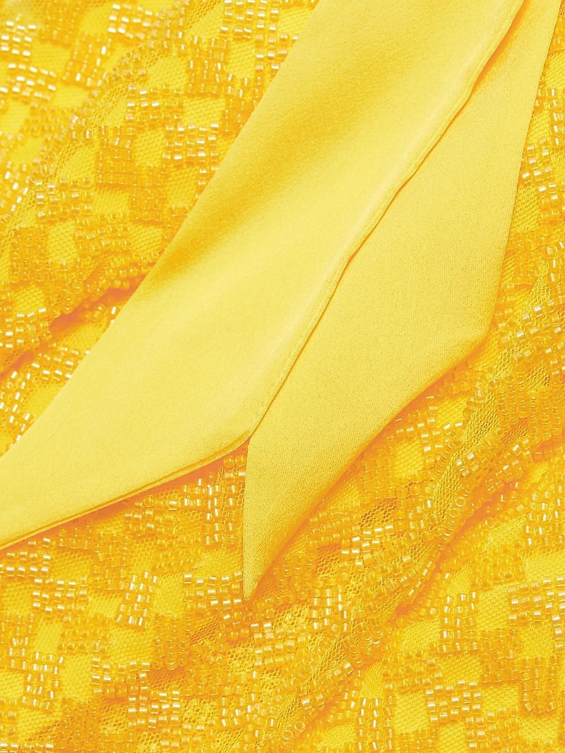 Sloan Beaded Halterneck Midi Dress