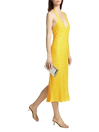 Sloan Beaded Halterneck Midi Dress